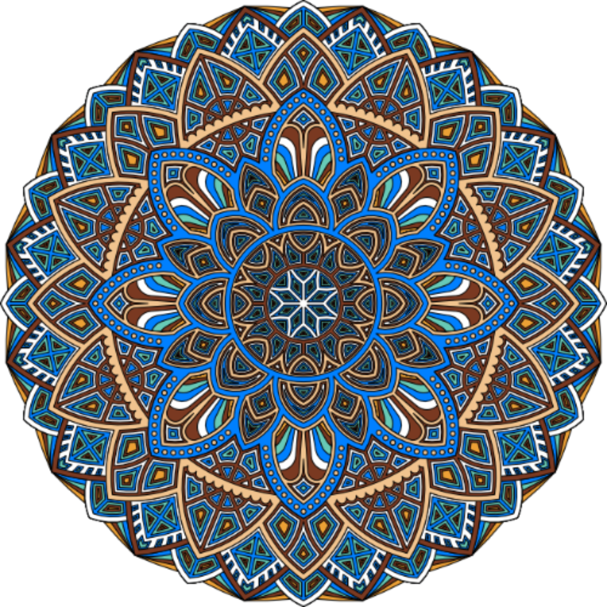 Decoración multicapa geométrica