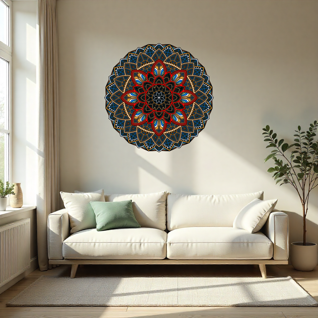 Decoración multicapa geométrica