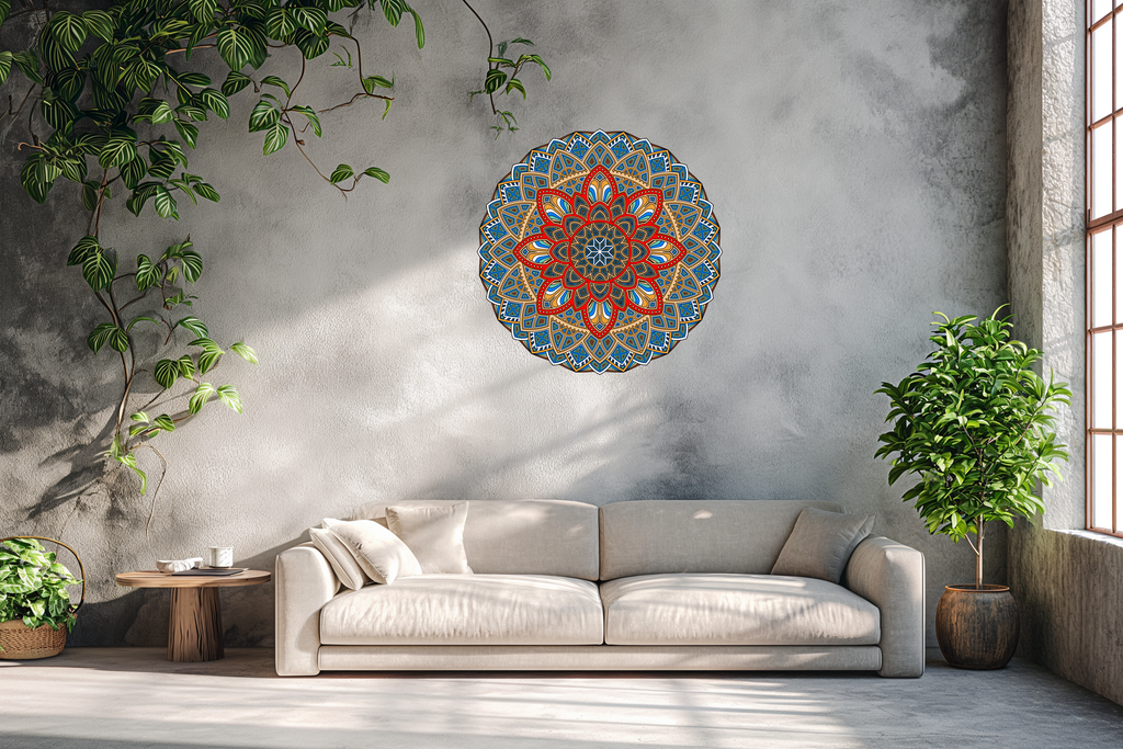 Decoración multicapa geométrica