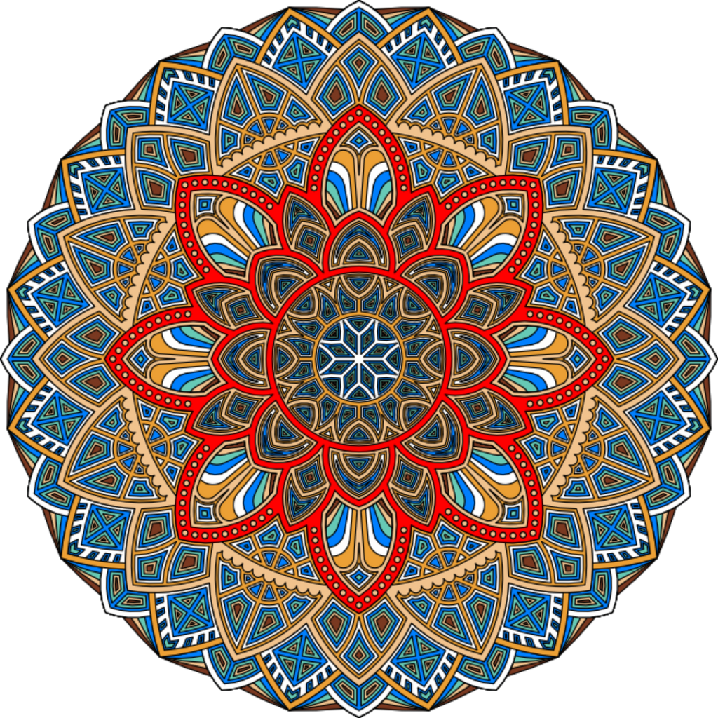 Decoración multicapa geométrica