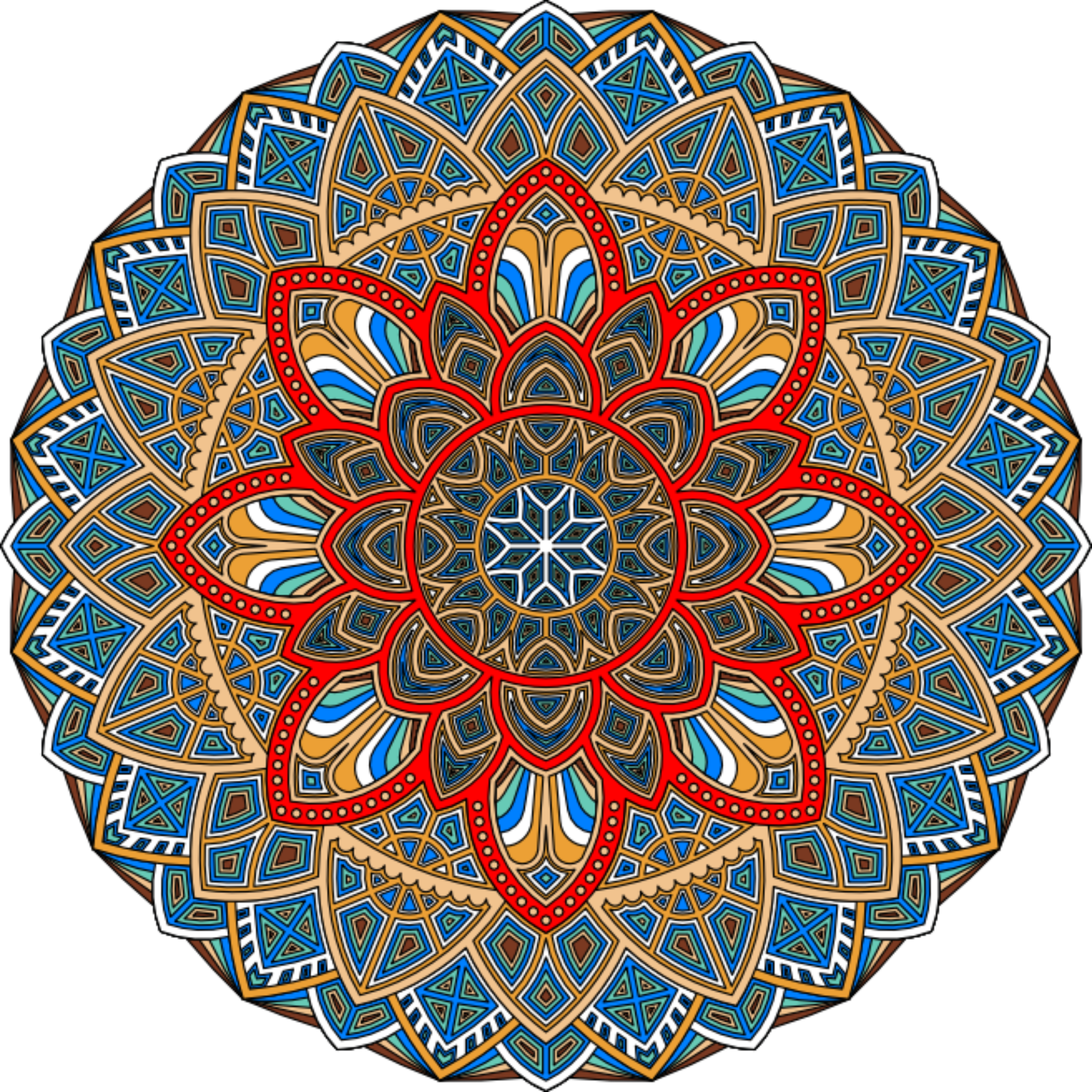 Decoración multicapa geométrica