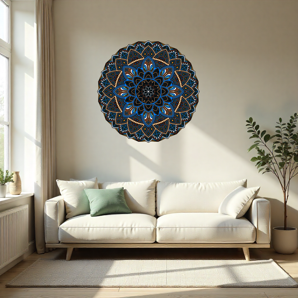 Decoración multicapa geométrica