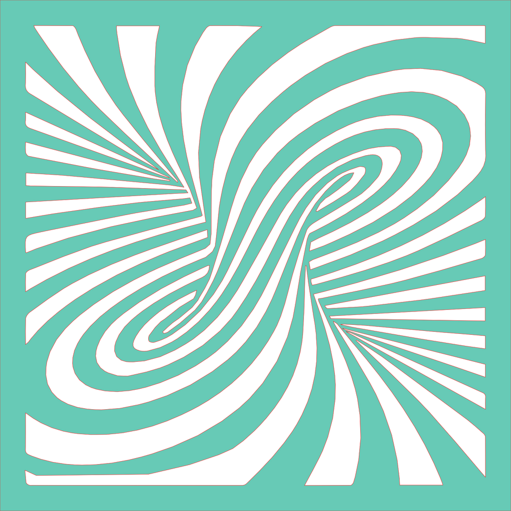 Placa decorativa abstracta Optical Ilusion