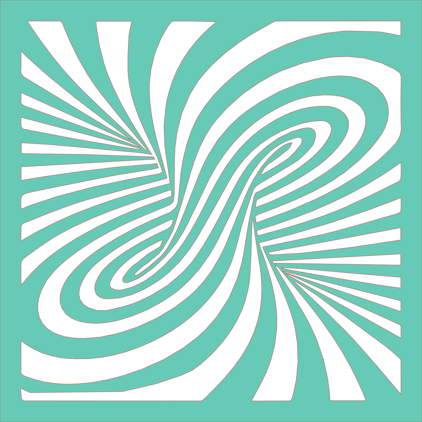 Placa decorativa abstracta Optical Ilusion