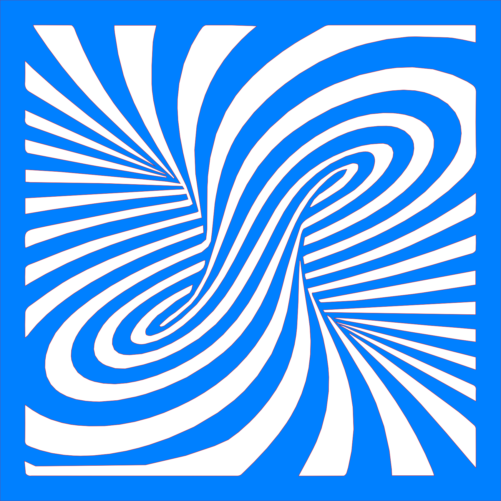 Placa decorativa abstracta Optical Ilusion