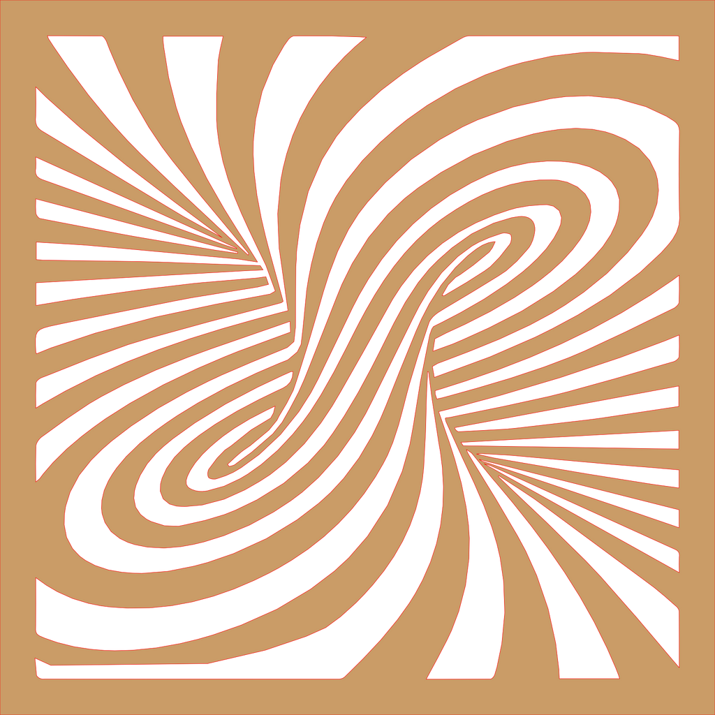 Placa decorativa abstracta Optical Ilusion