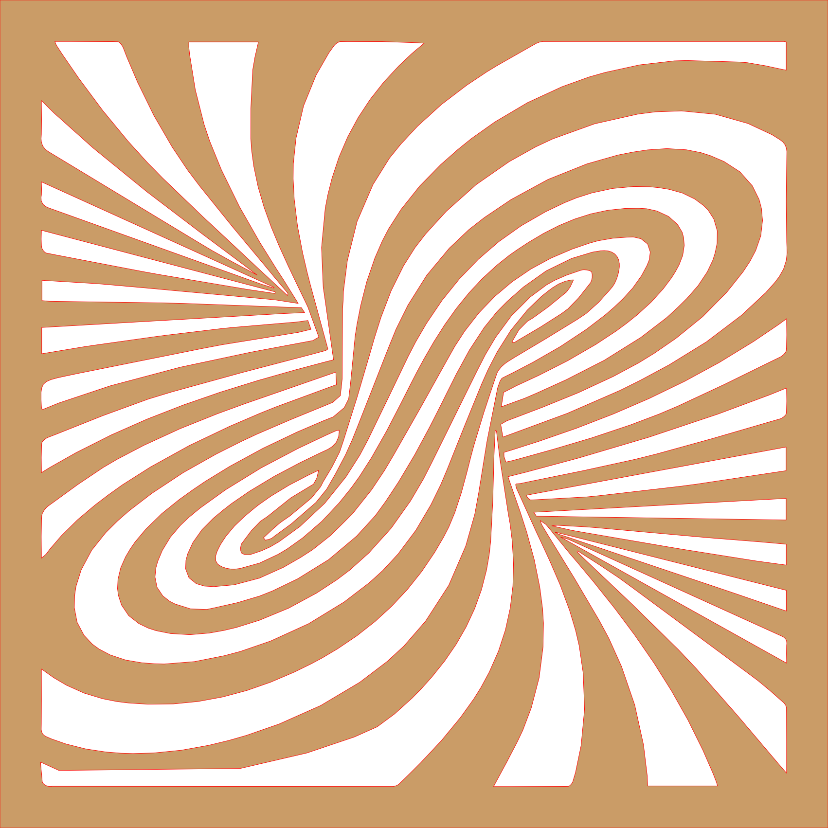 Placa decorativa abstracta Optical Ilusion