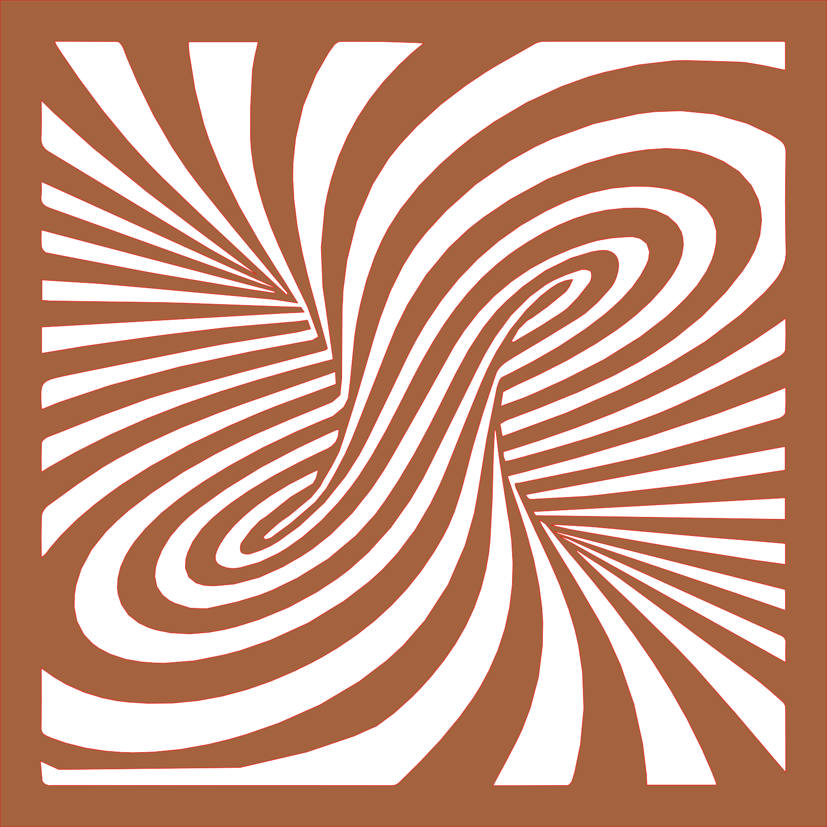 Placa decorativa abstracta Optical Ilusion