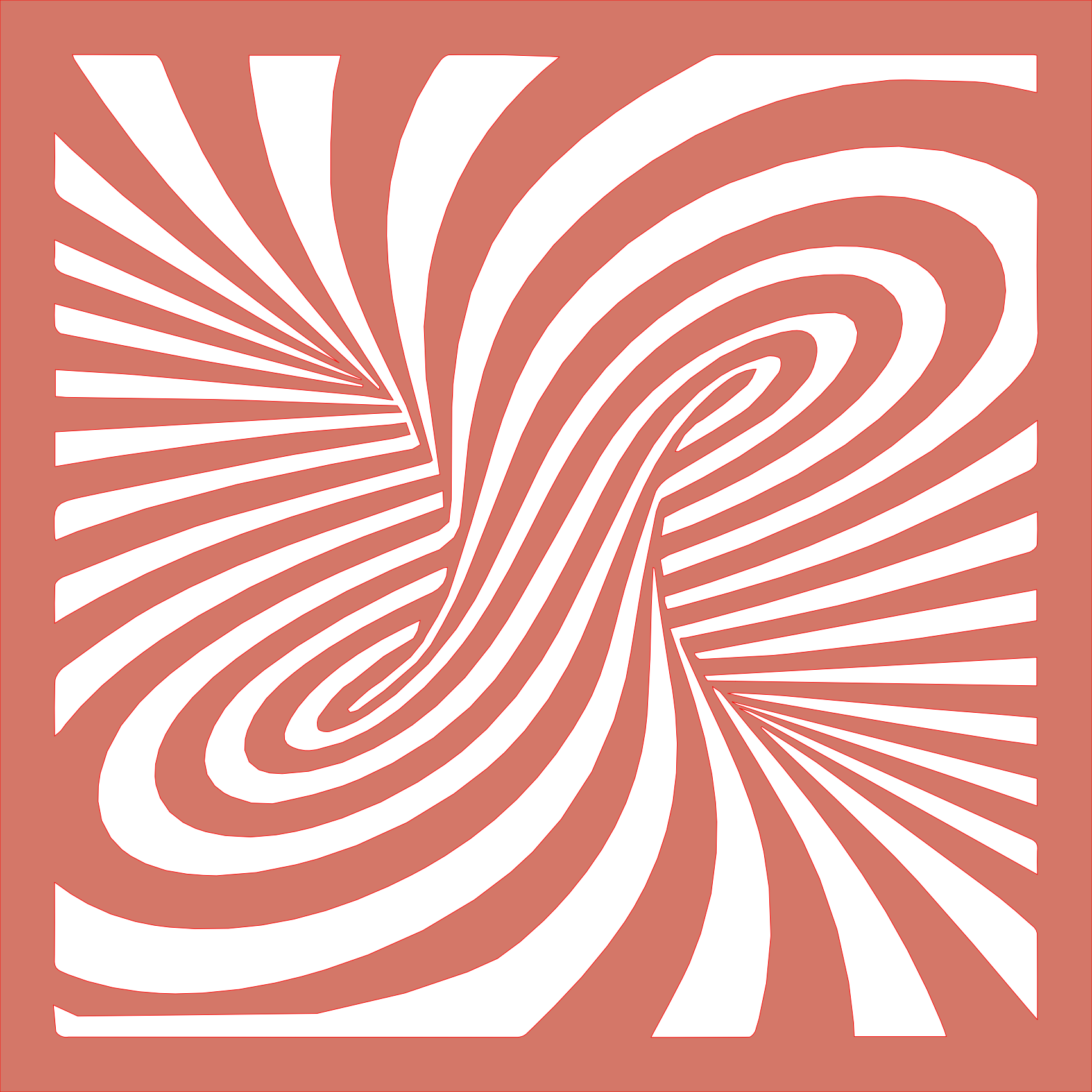 Placa decorativa abstracta Optical Ilusion