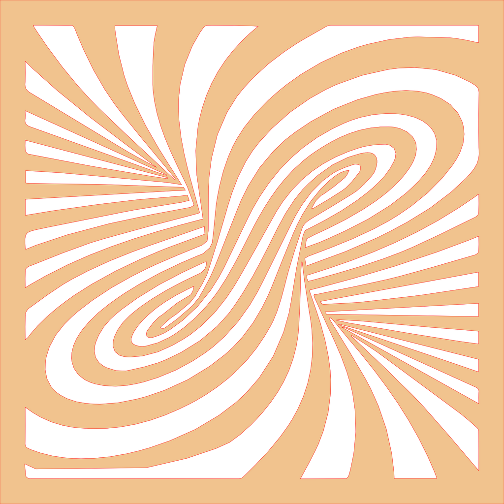 Placa decorativa abstracta Optical Ilusion