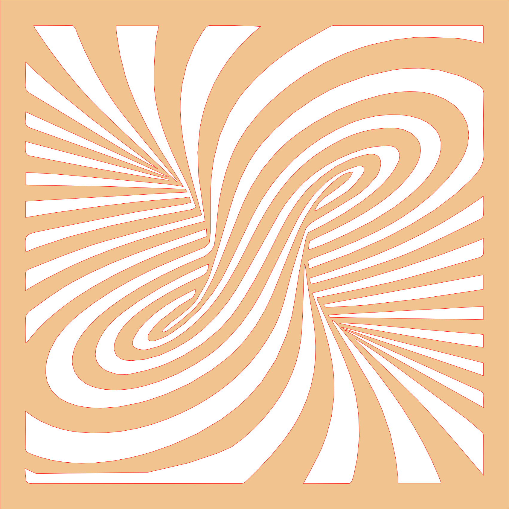 Placa decorativa abstracta Optical Ilusion