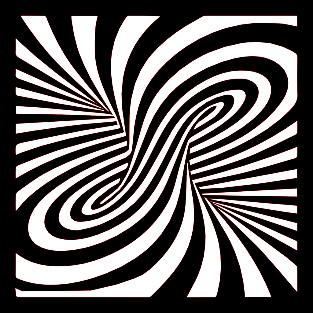 Placa decorativa abstracta Optical Ilusion