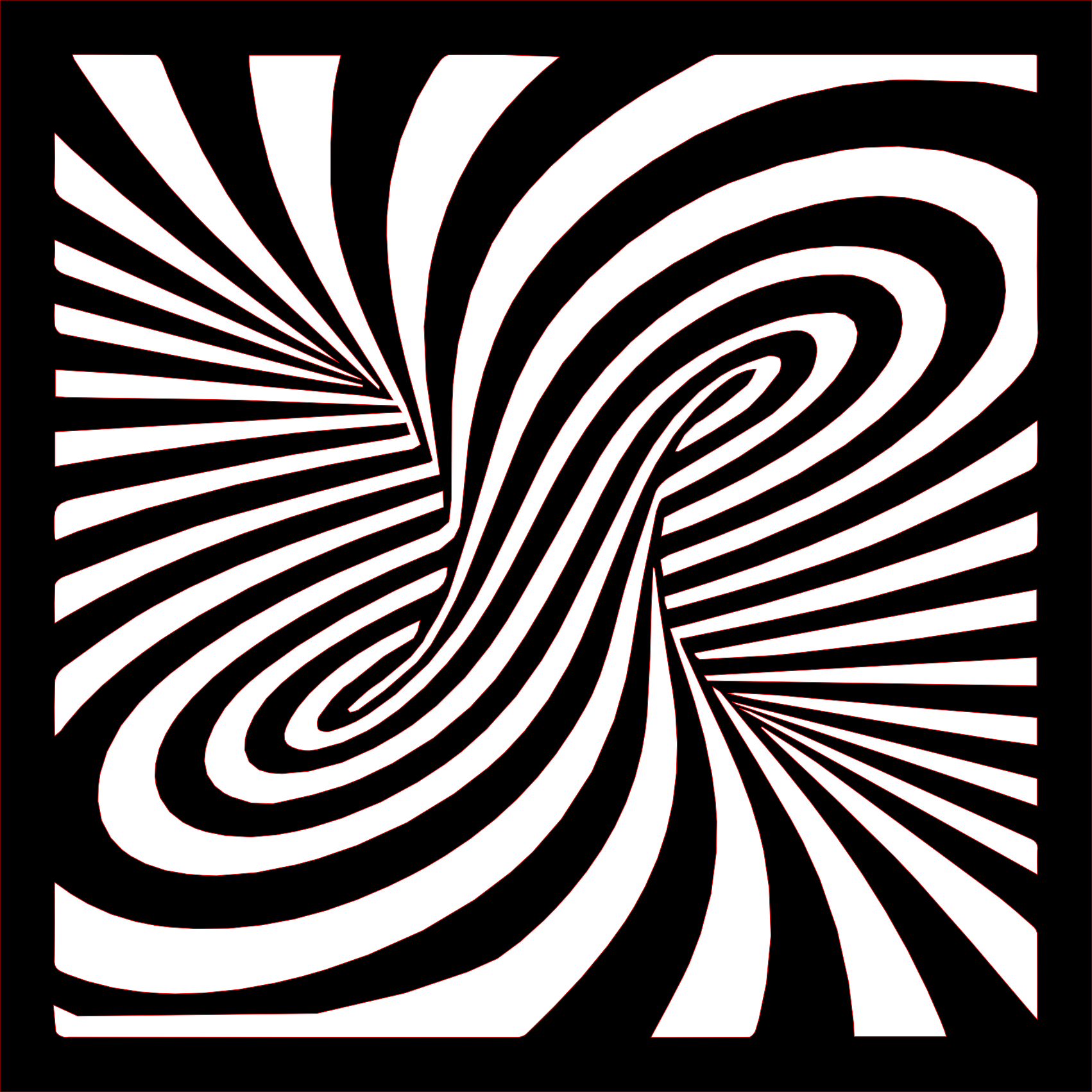 Placa decorativa abstracta Optical Ilusion