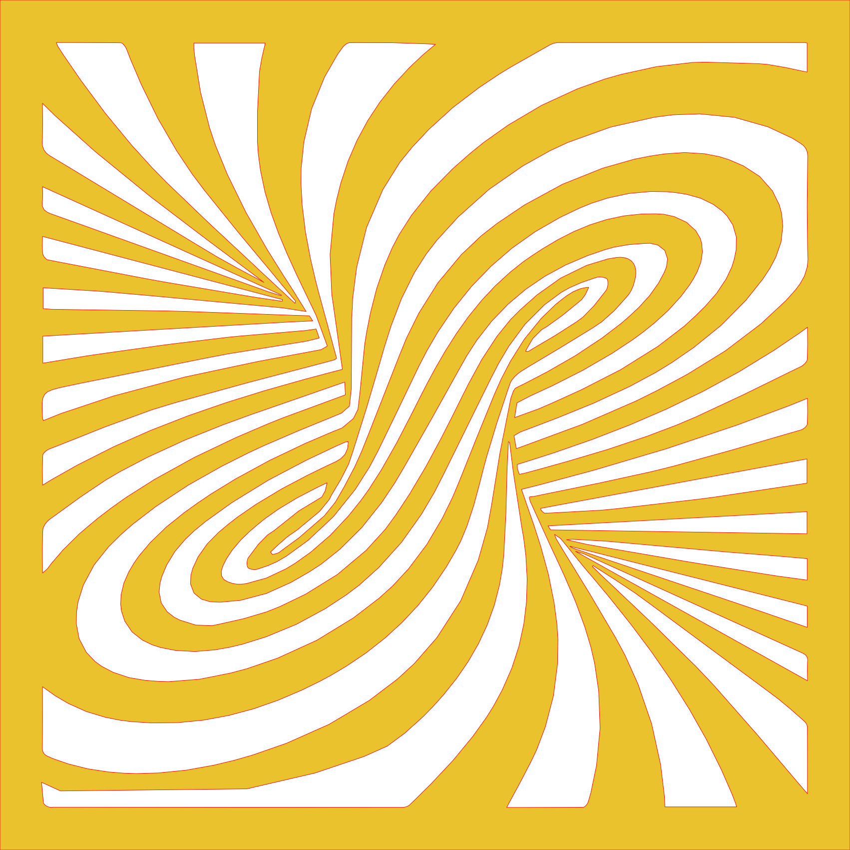 Placa decorativa abstracta Optical Ilusion