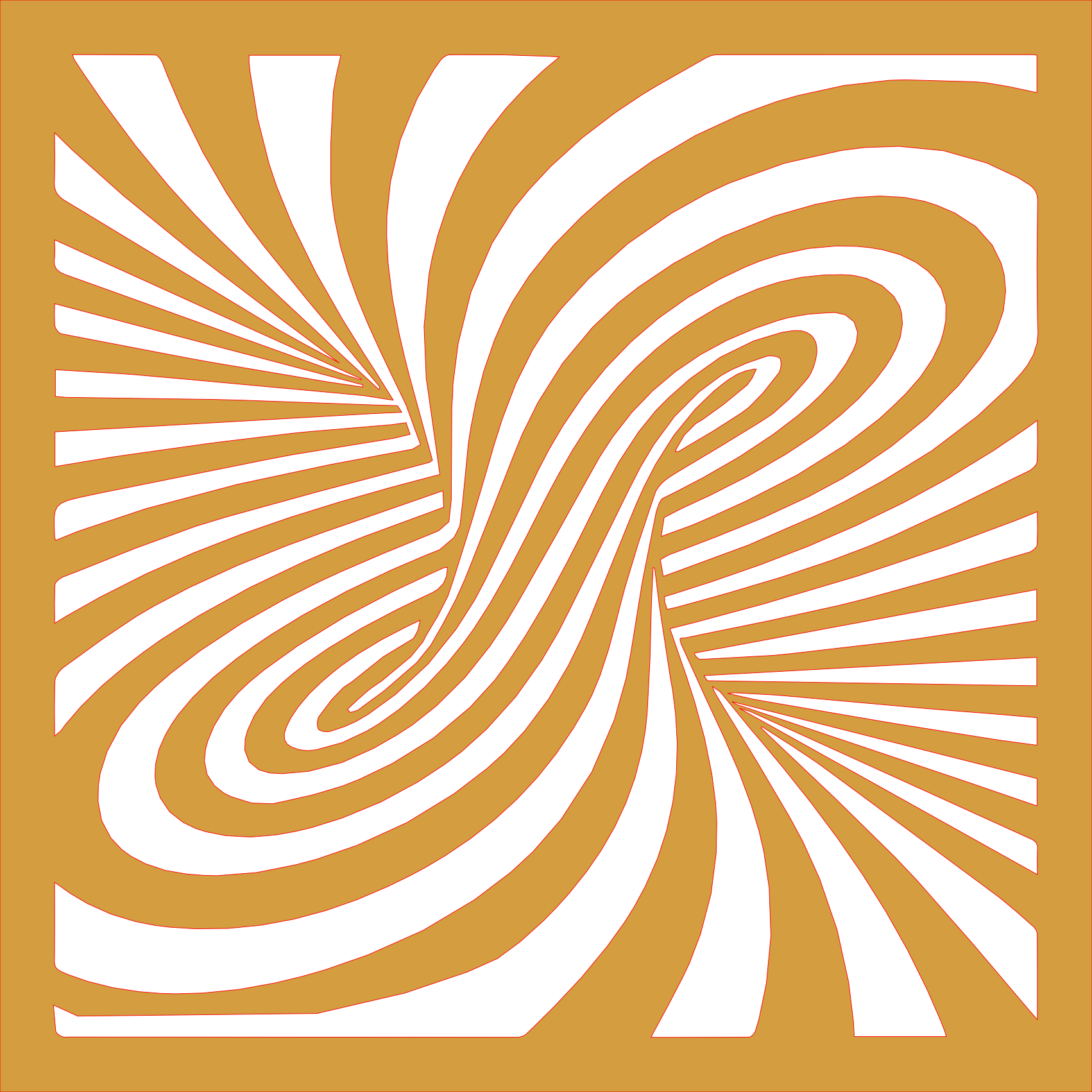 Placa decorativa abstracta Optical Ilusion