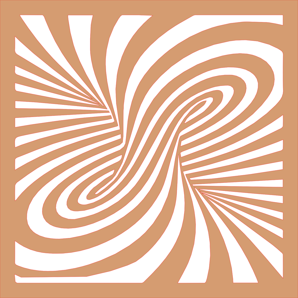 Placa decorativa abstracta Optical Ilusion