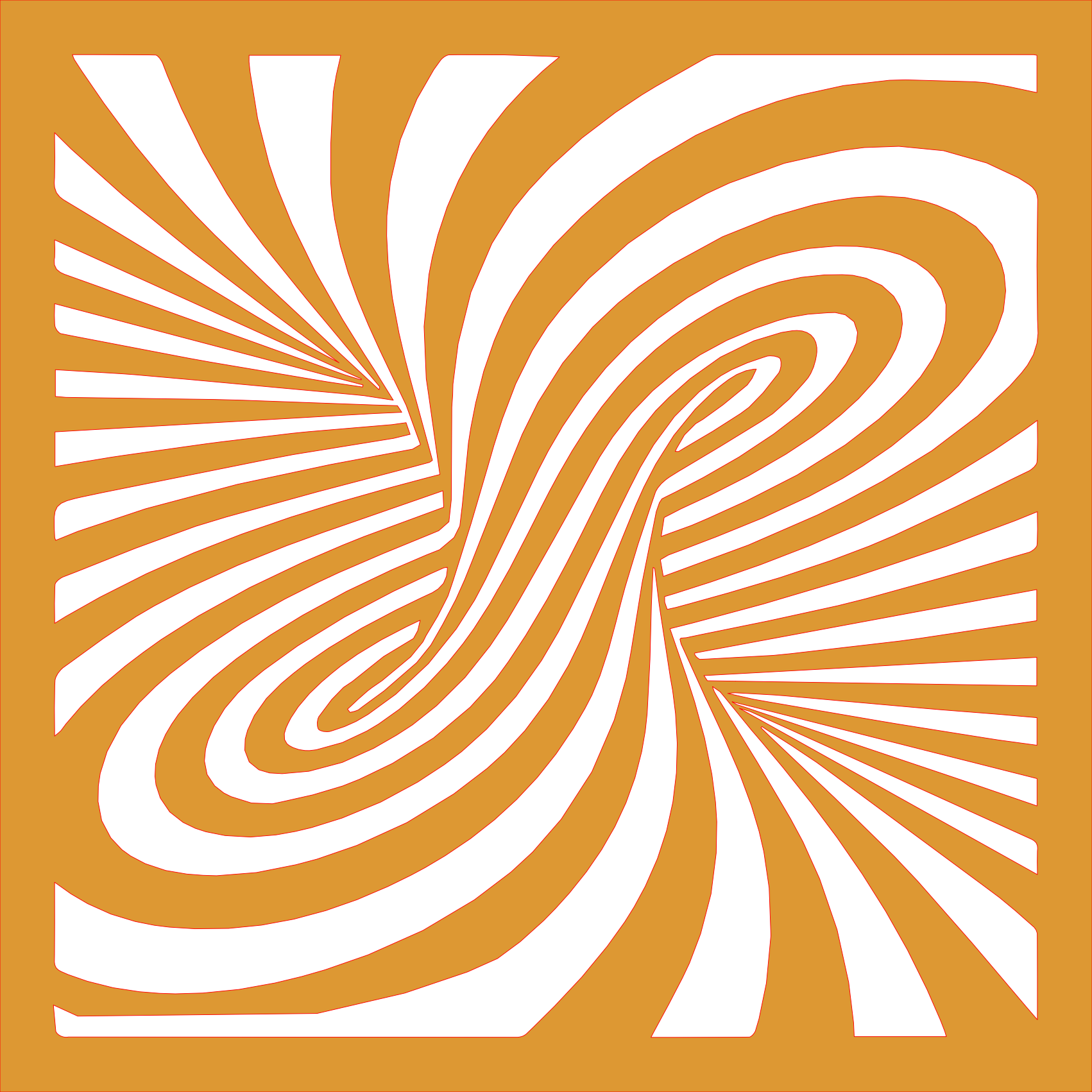 Placa decorativa abstracta Optical Ilusion