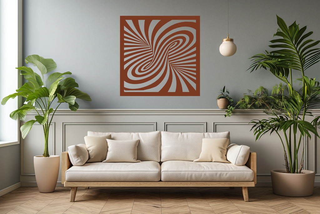 Placa decorativa abstracta Optical Ilusion