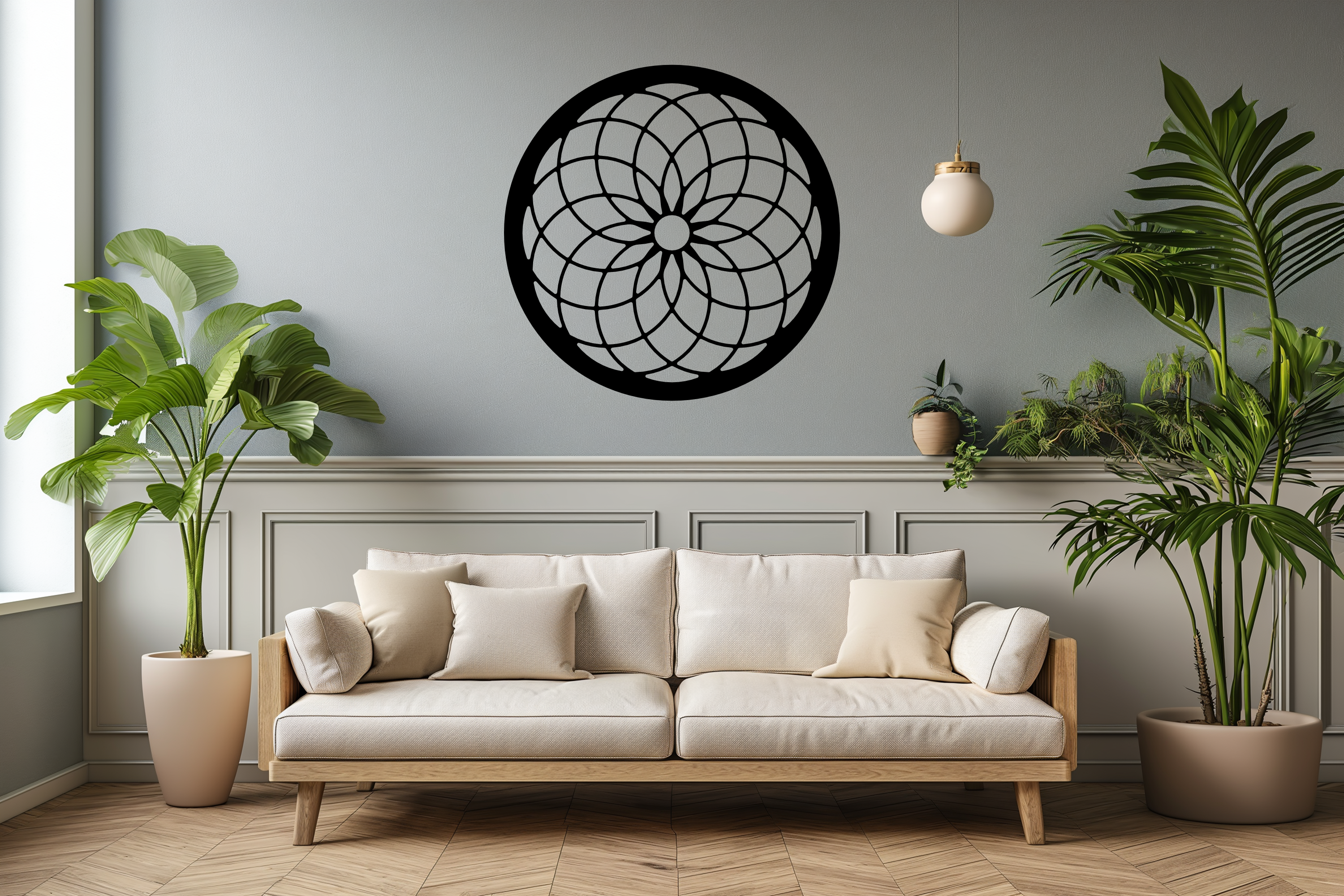 Decoración de pared geométrica