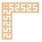 Esquina madera ( par, 2 piezas ) 043