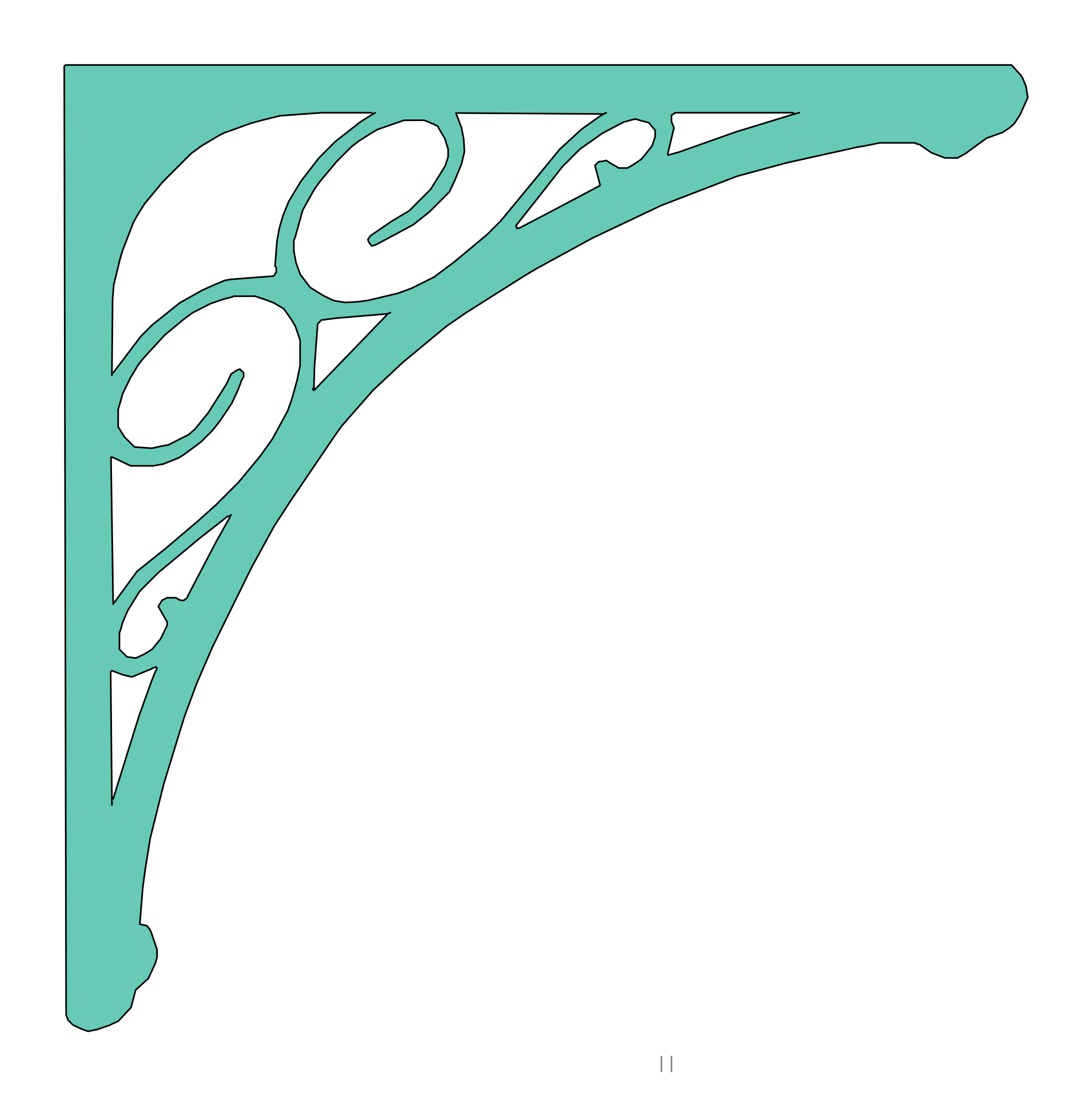 Esquina madera ( par, 2 piezas ) 045