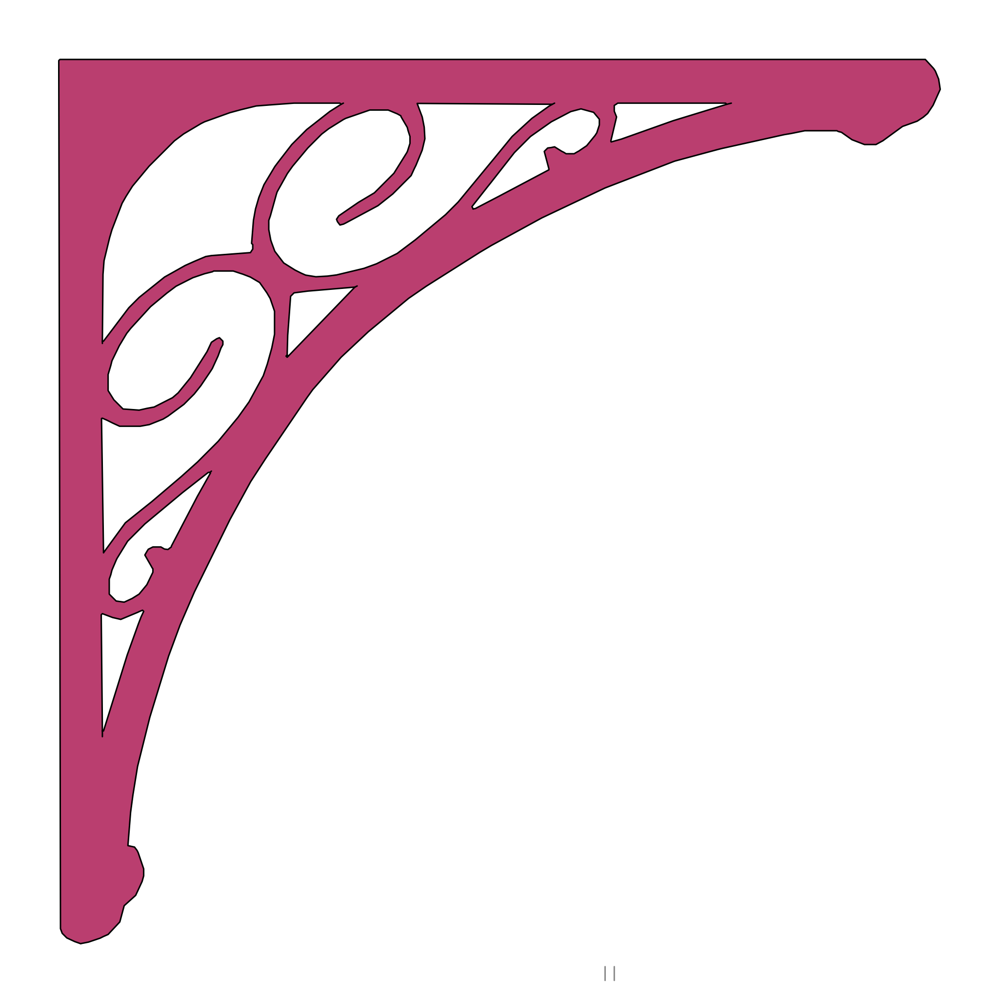 Esquina madera ( par, 2 piezas ) 045