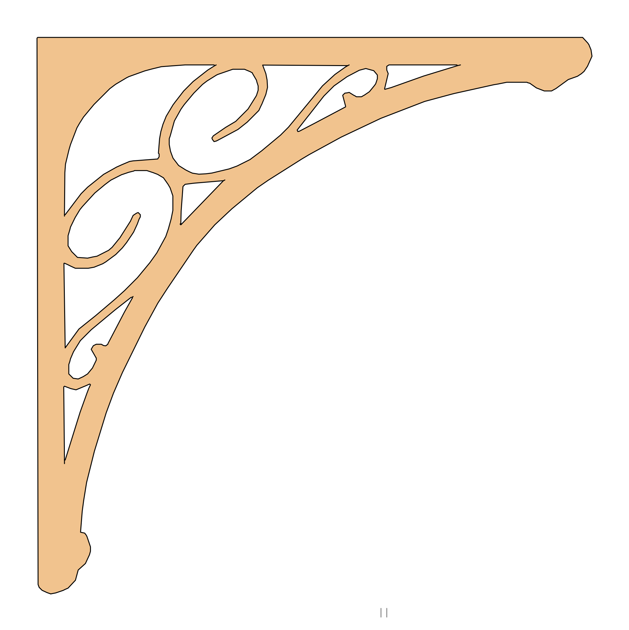 Esquina madera ( par, 2 piezas ) 045