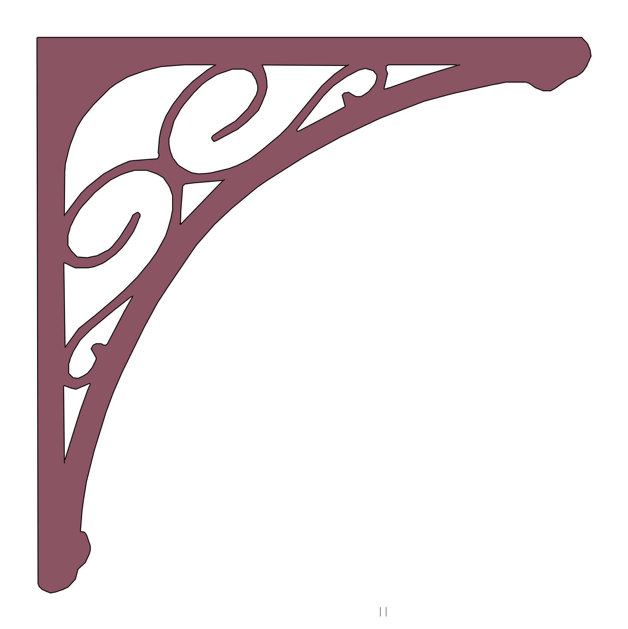 Esquina madera ( par, 2 piezas ) 045