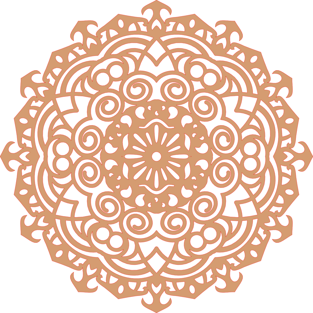 Decoración mandala de madera