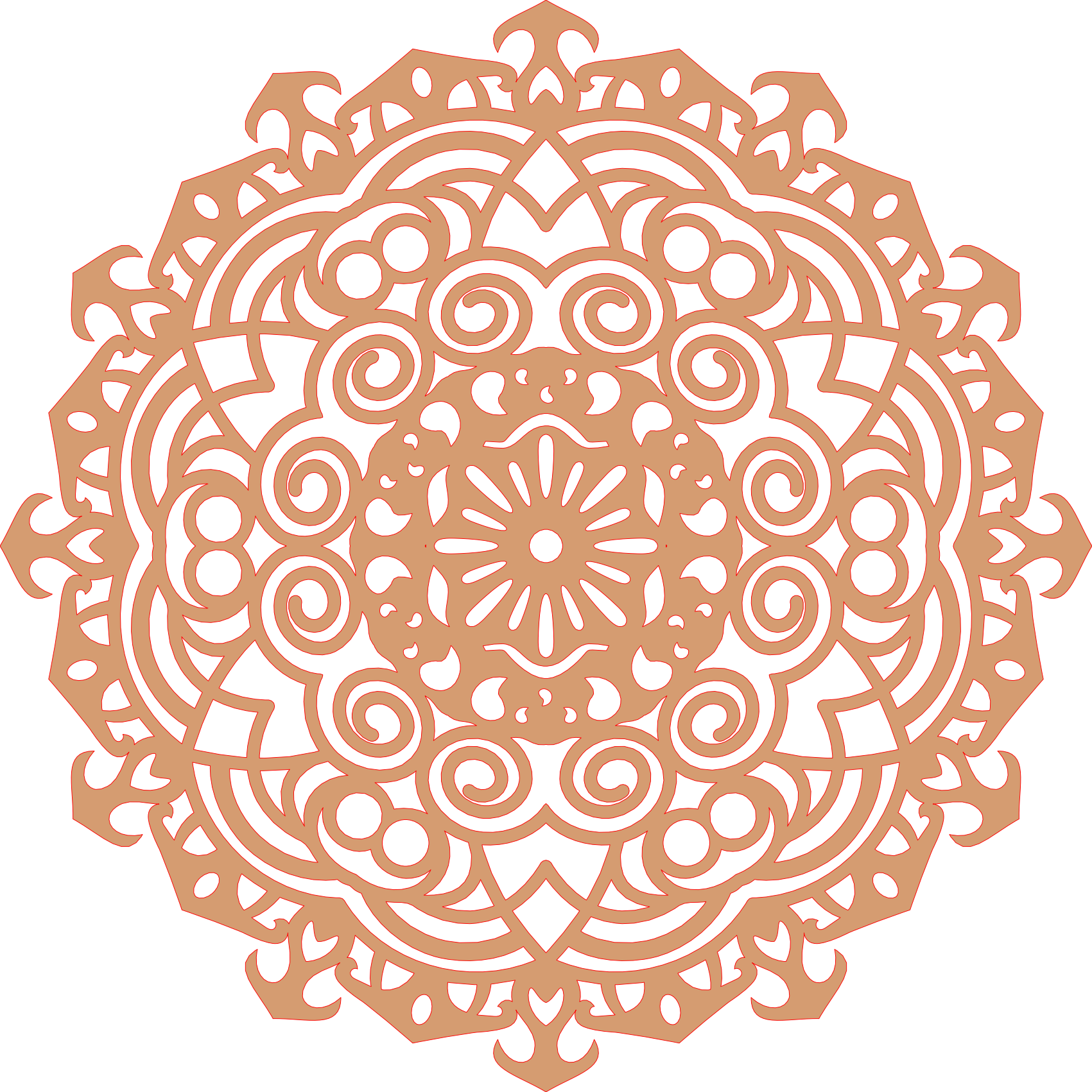 Decoración mandala de madera