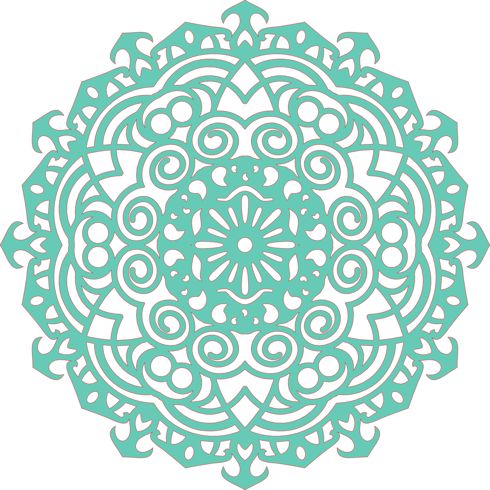 Decoración mandala de madera