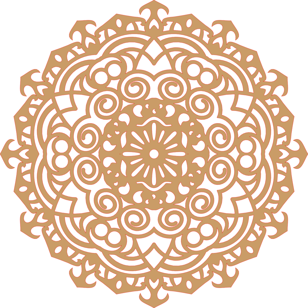 Decoración mandala de madera