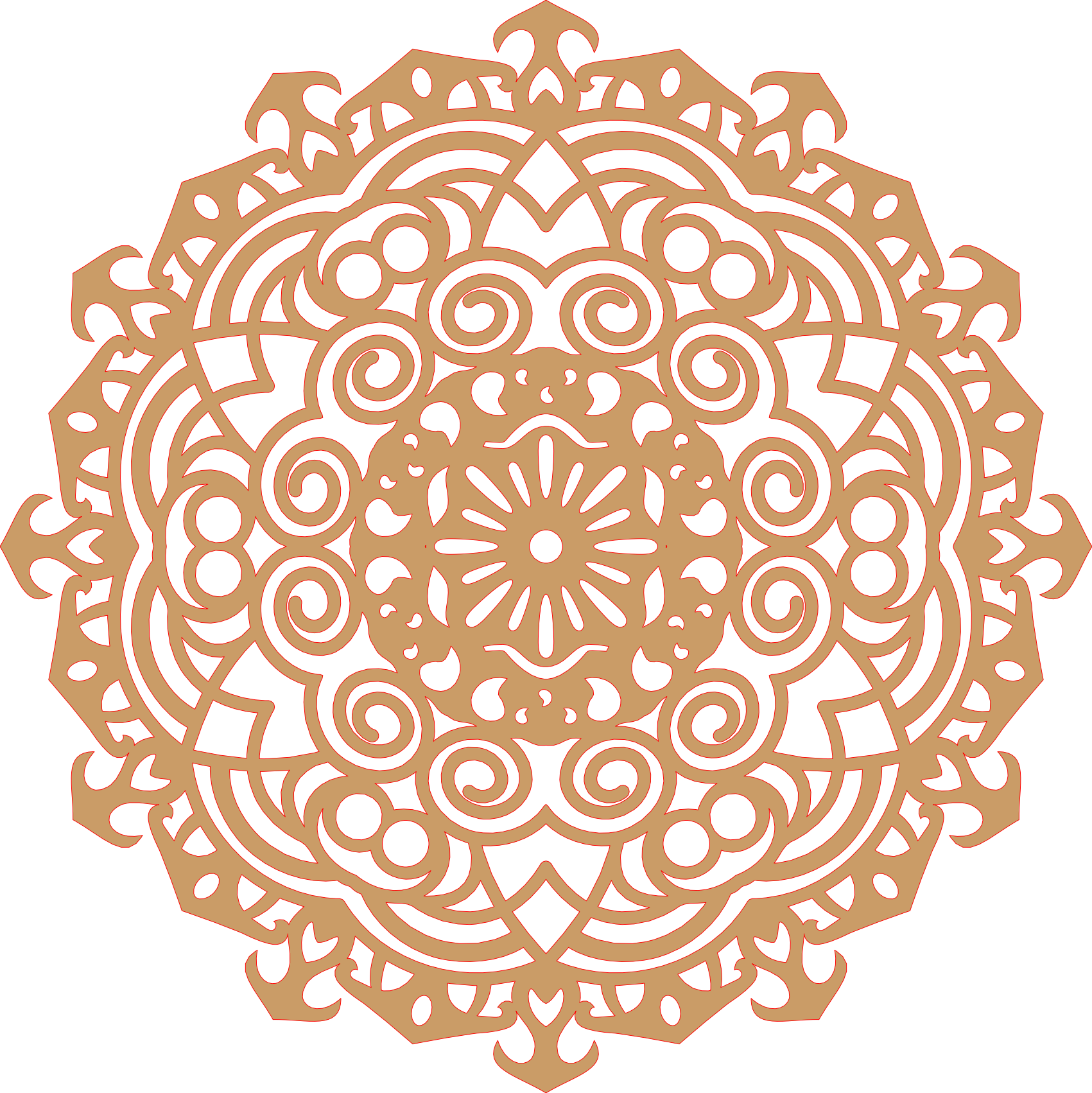 Decoración mandala de madera