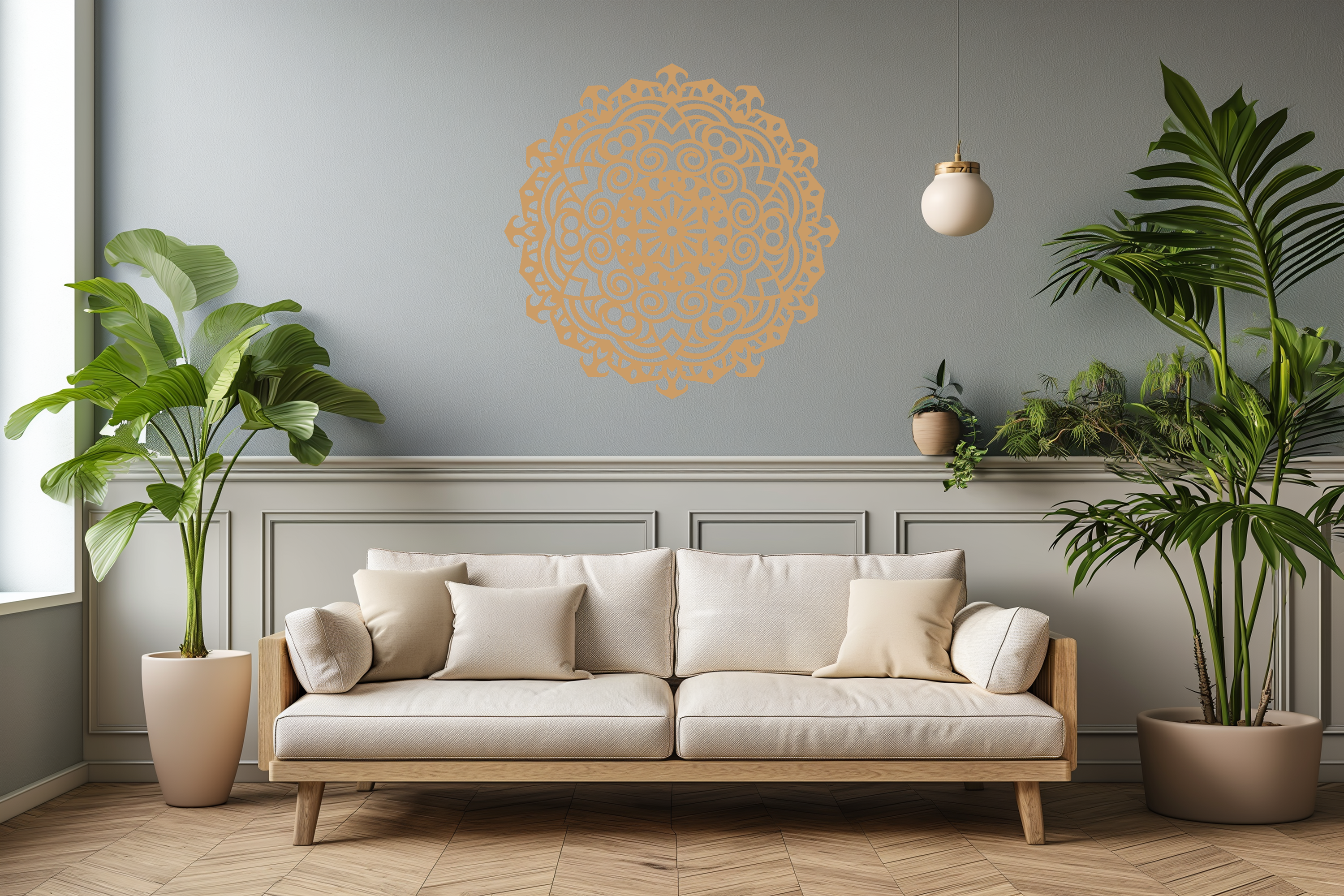 Decoración mandala de madera