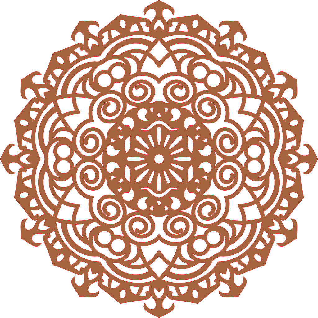 Decoración mandala de madera