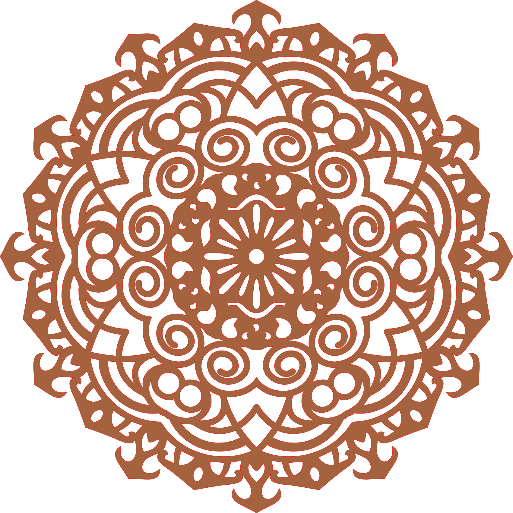 Decoración mandala de madera