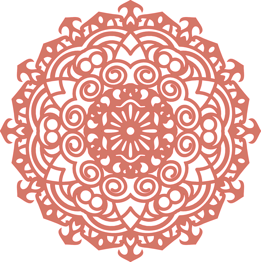 Decoración mandala de madera