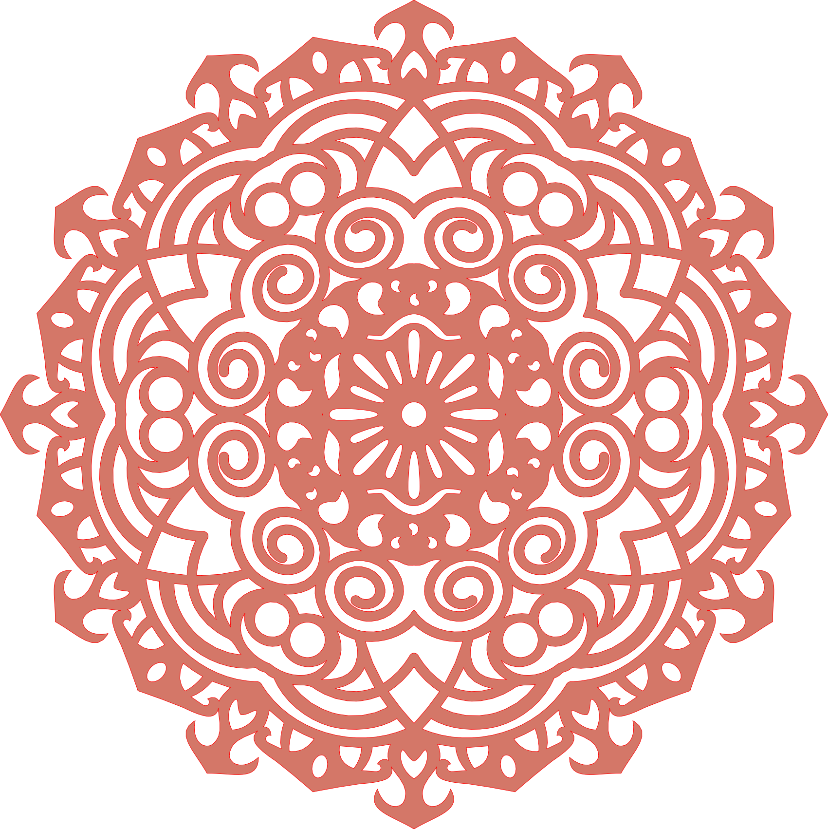 Decoración mandala de madera