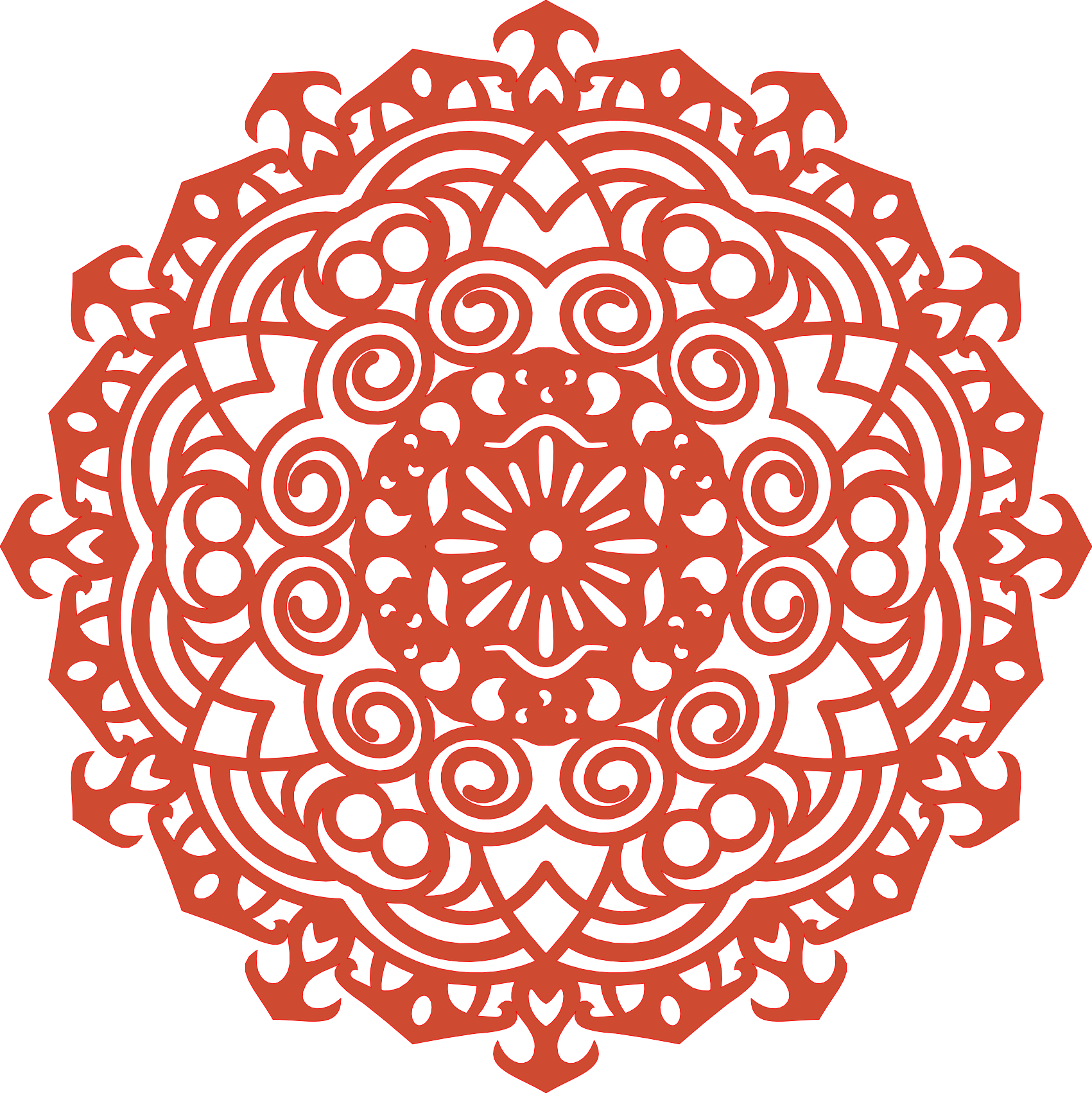 Decoración mandala de madera