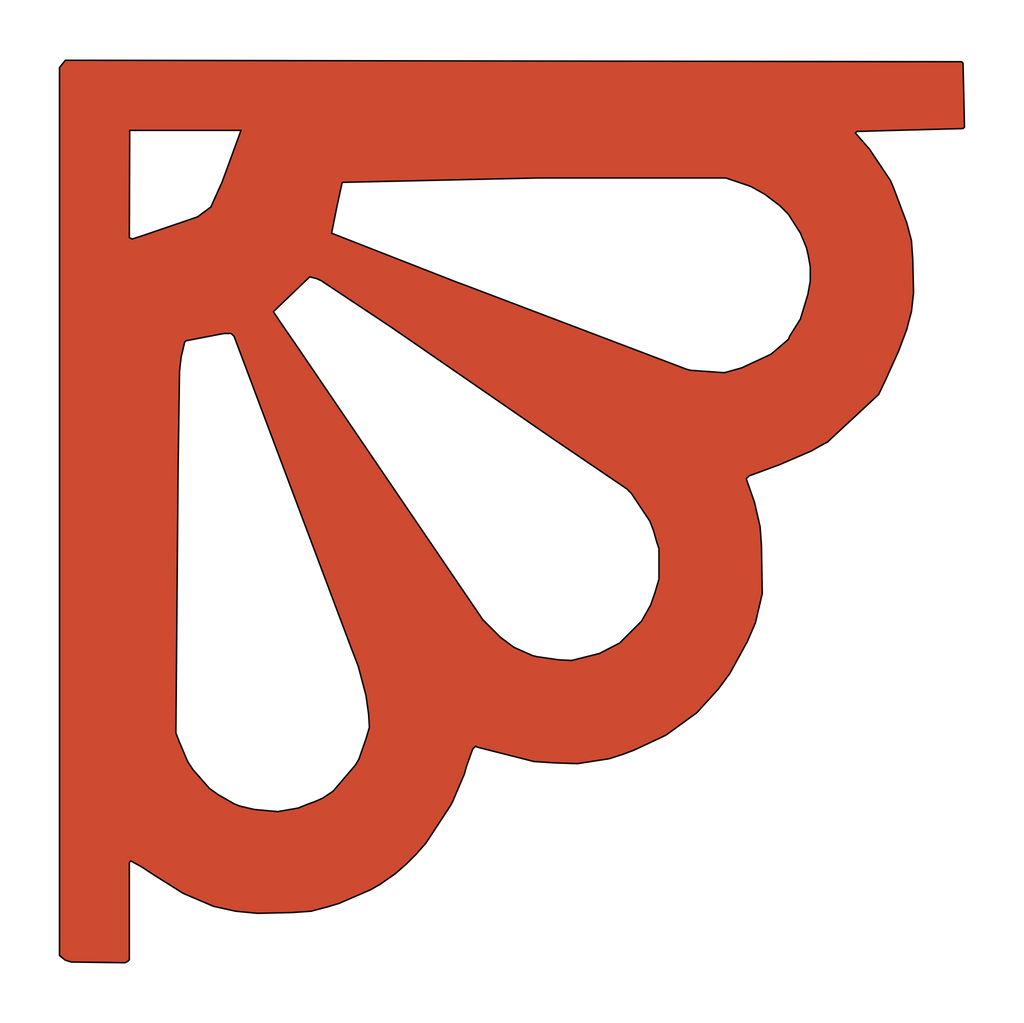 Holzecke (Paar, 2 Stück) 046