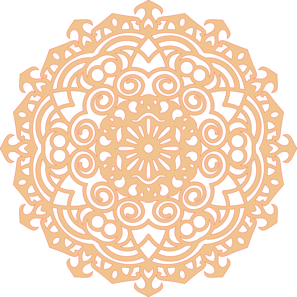 Decoración mandala de madera