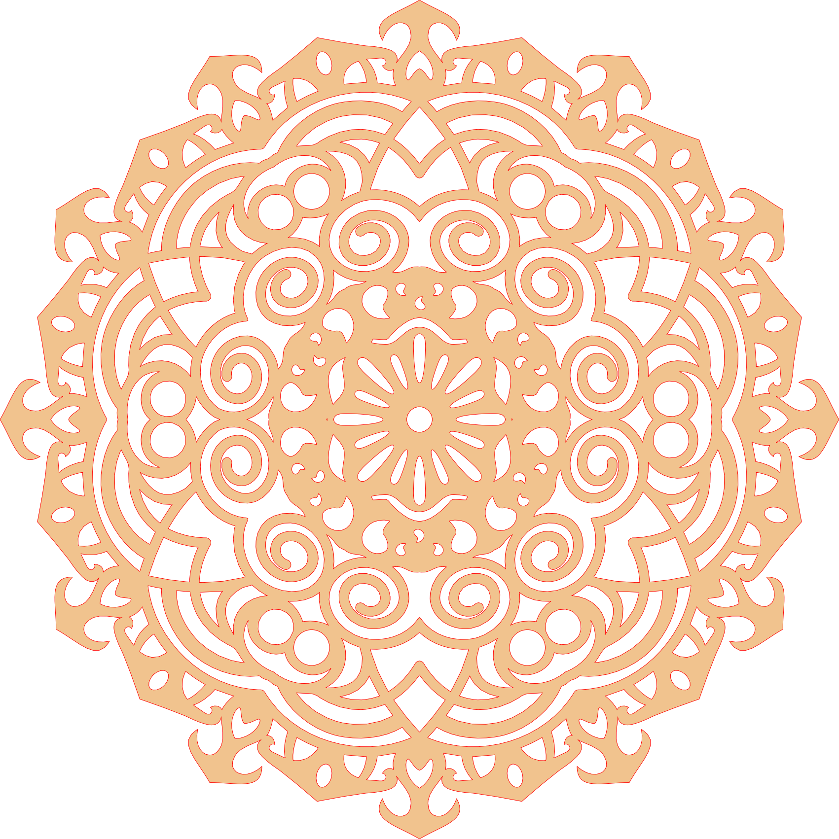 Decoración mandala de madera