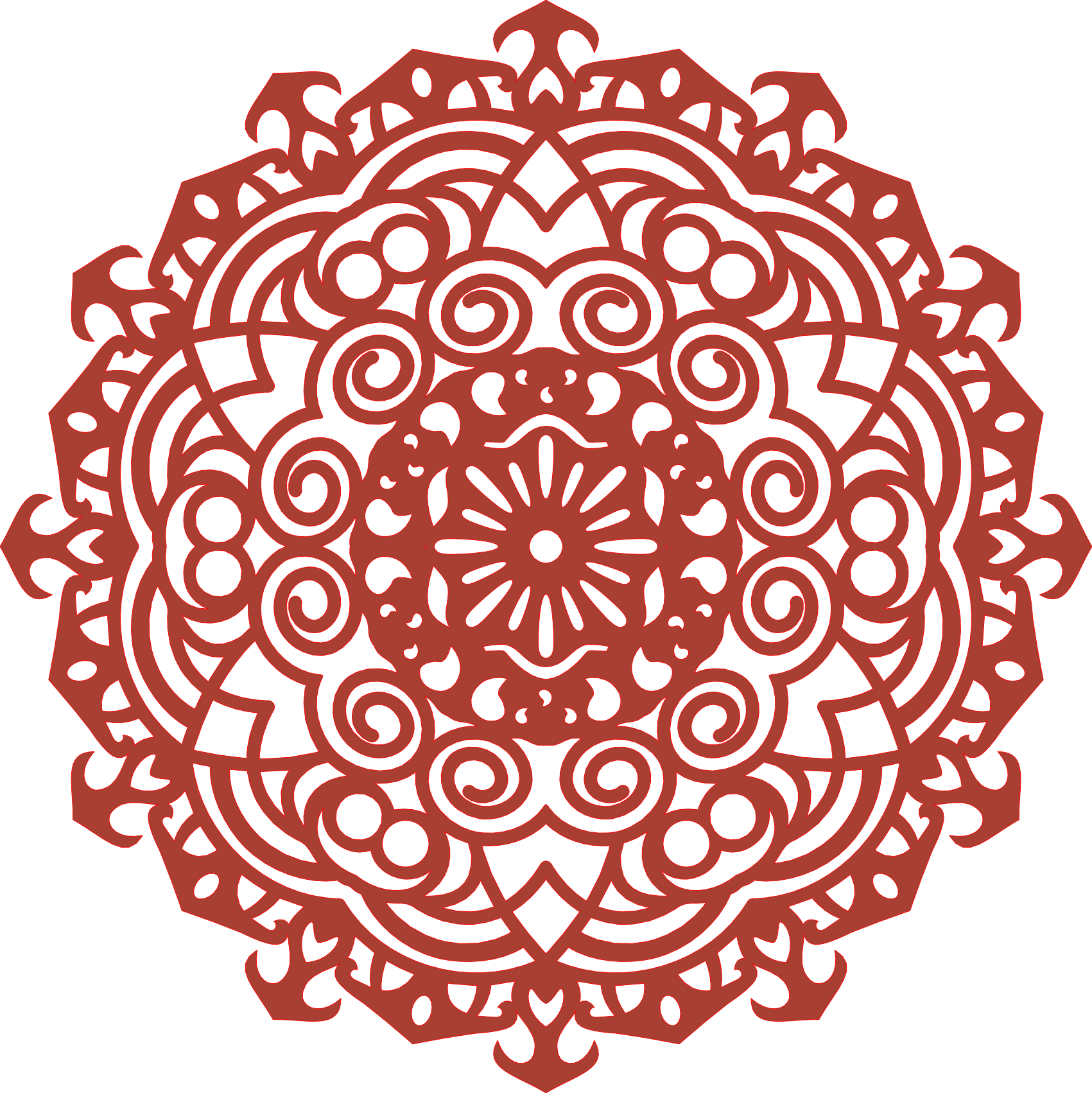 Decoración mandala de madera