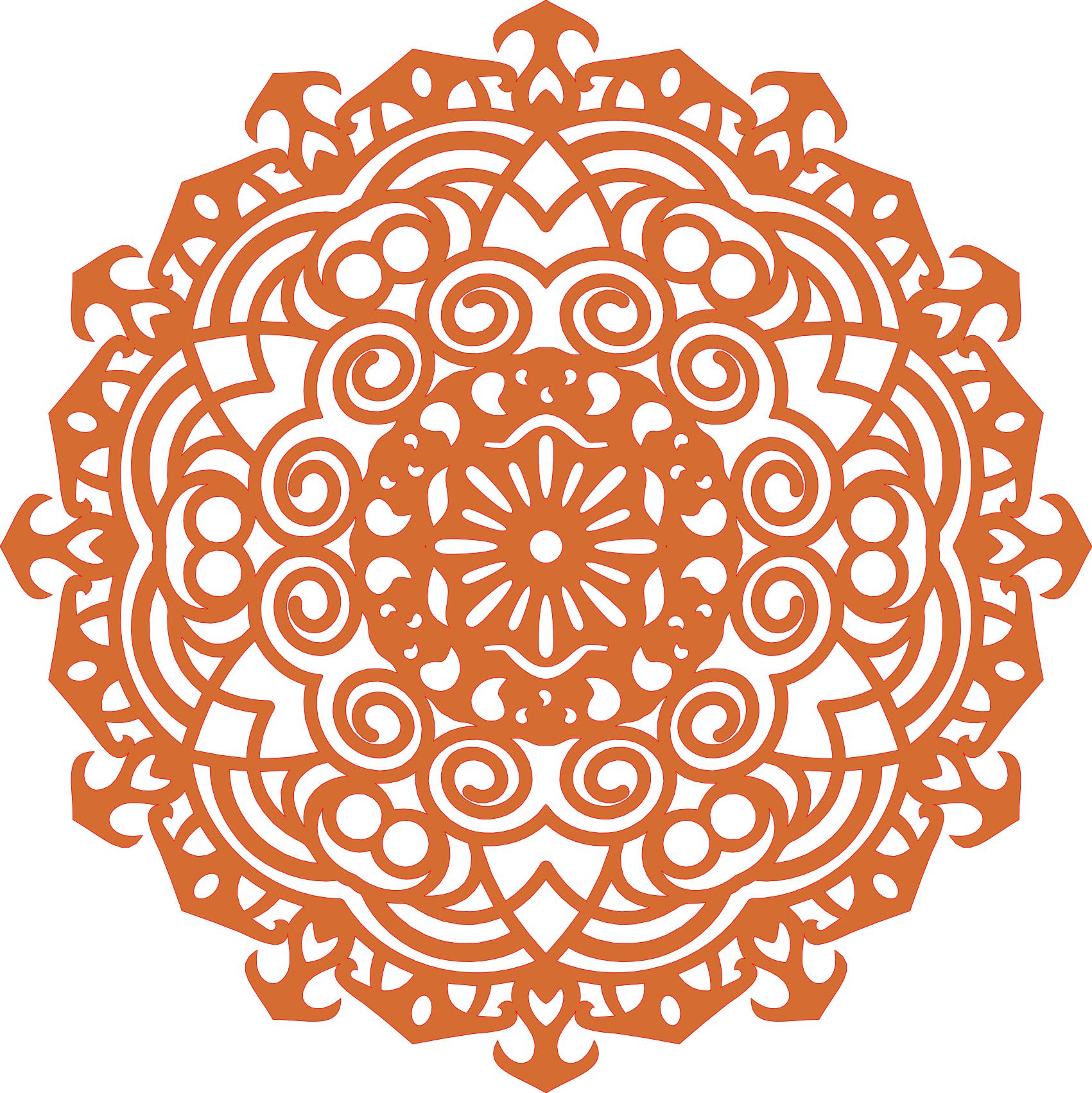 Decoración mandala de madera