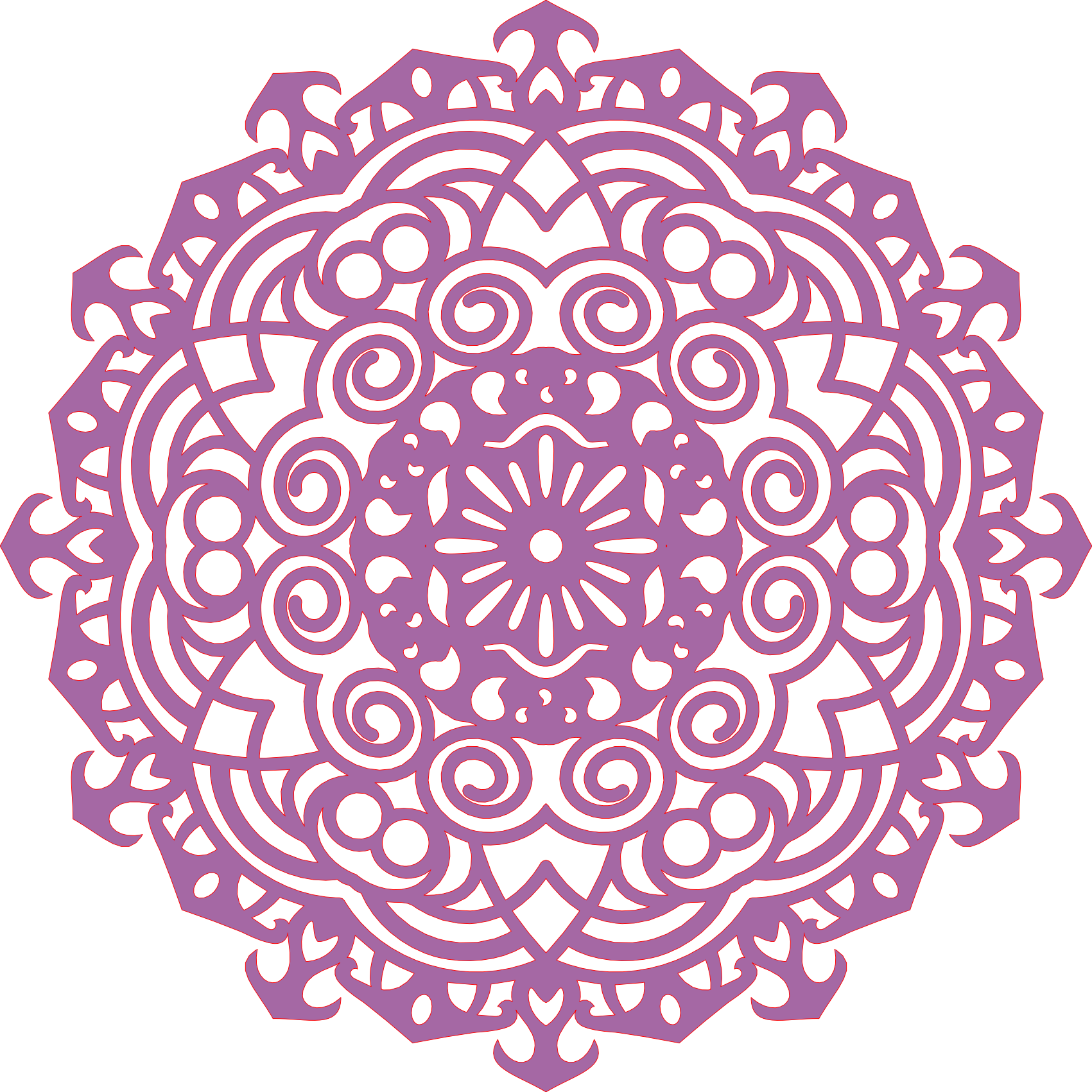 Decoración mandala de madera