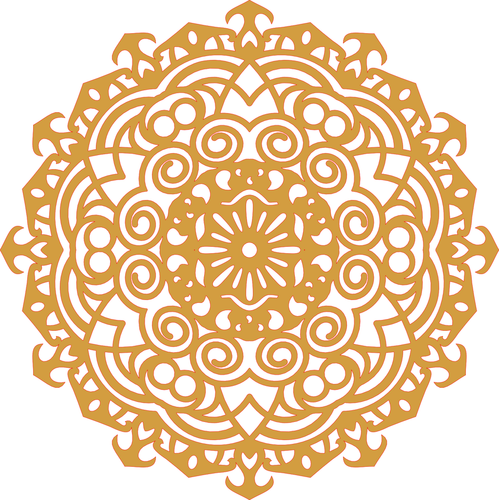 Decoración mandala de madera