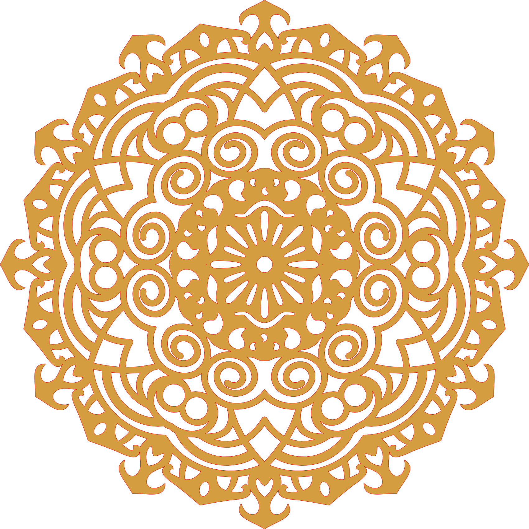 Decoración mandala de madera