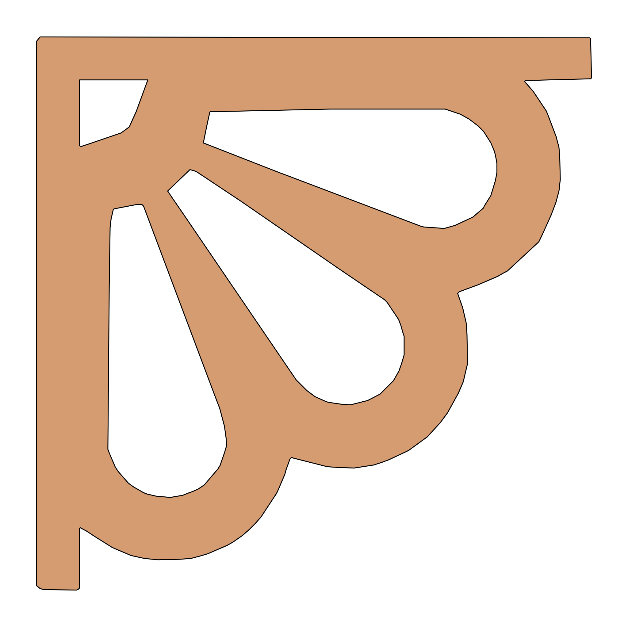 Esquina madera ( par, 2 piezas ) 046