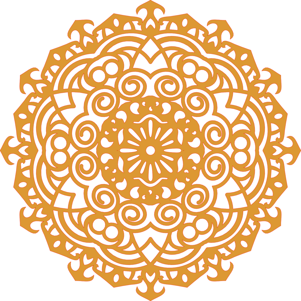 Decoración mandala de madera