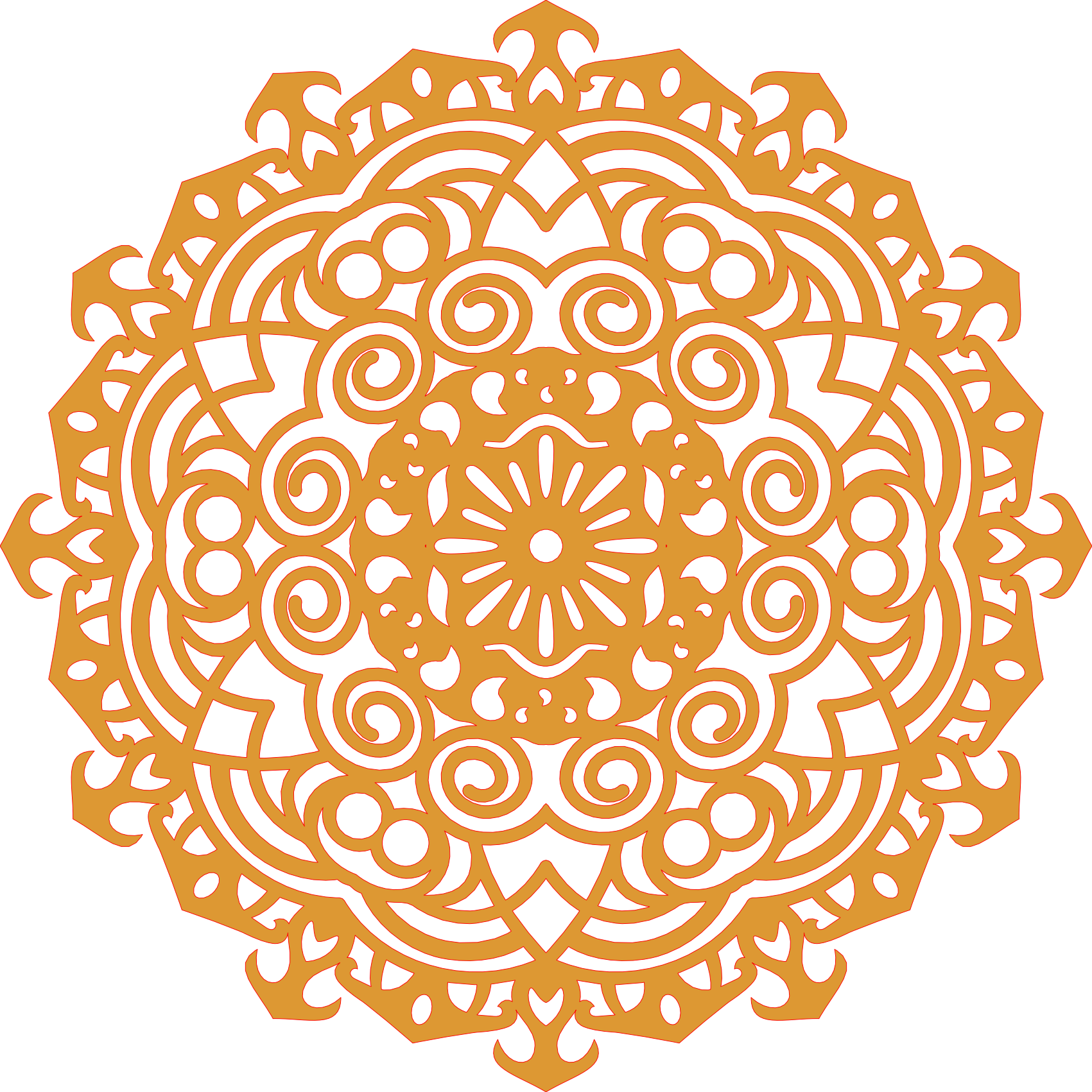 Decoración mandala de madera